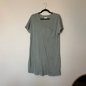 UpWest Sage Green 100 % cotton T-Shirt Dress